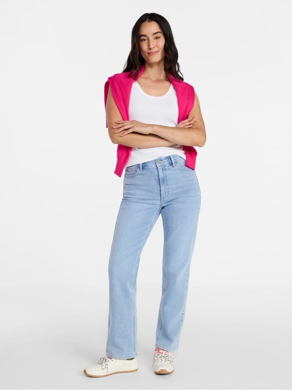 Time and Tru Women's High Rise Straight Leg Jeans Light Wash Size 18